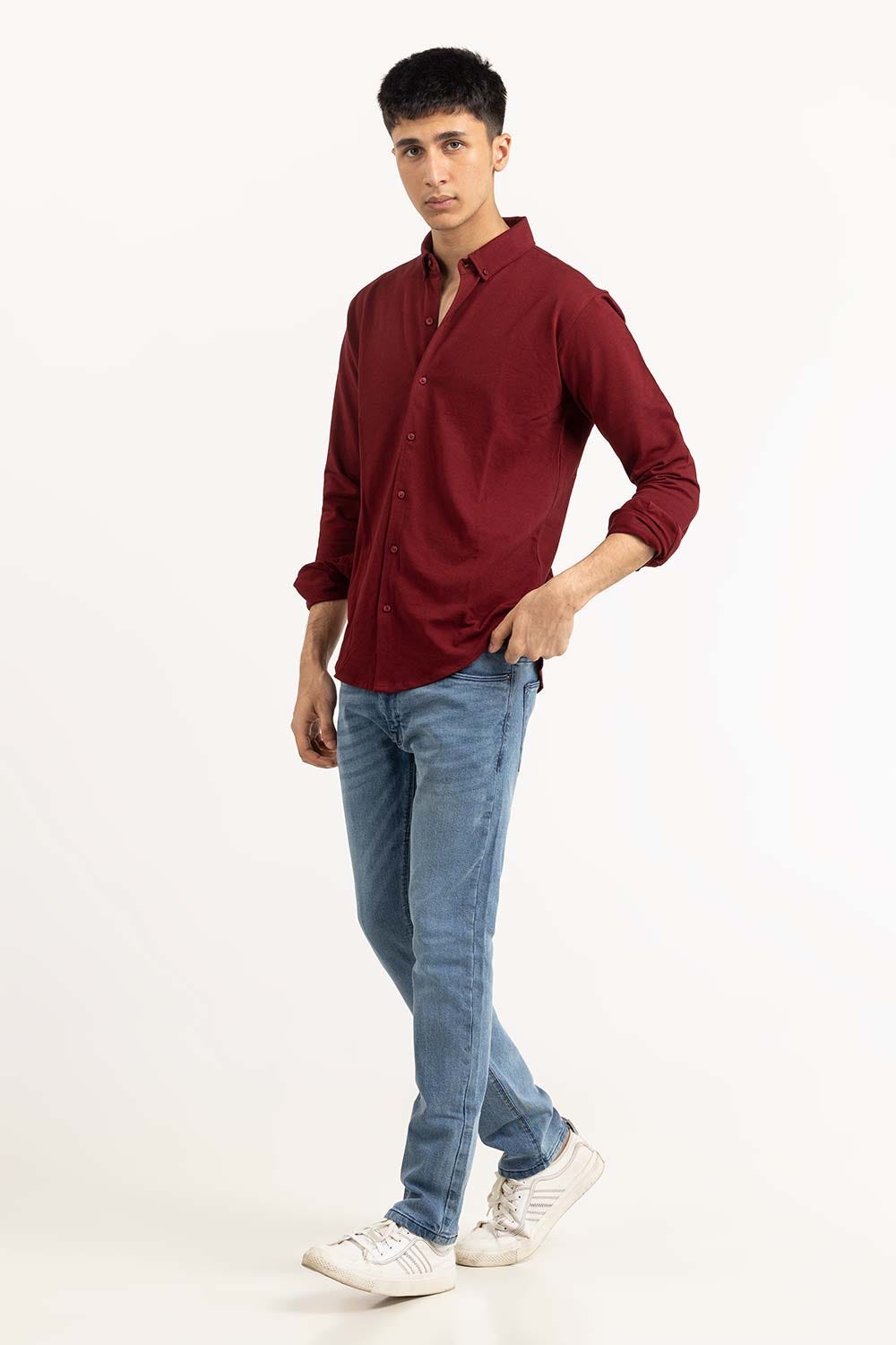 Maroon Basic Shirt KS-HSPK23-040