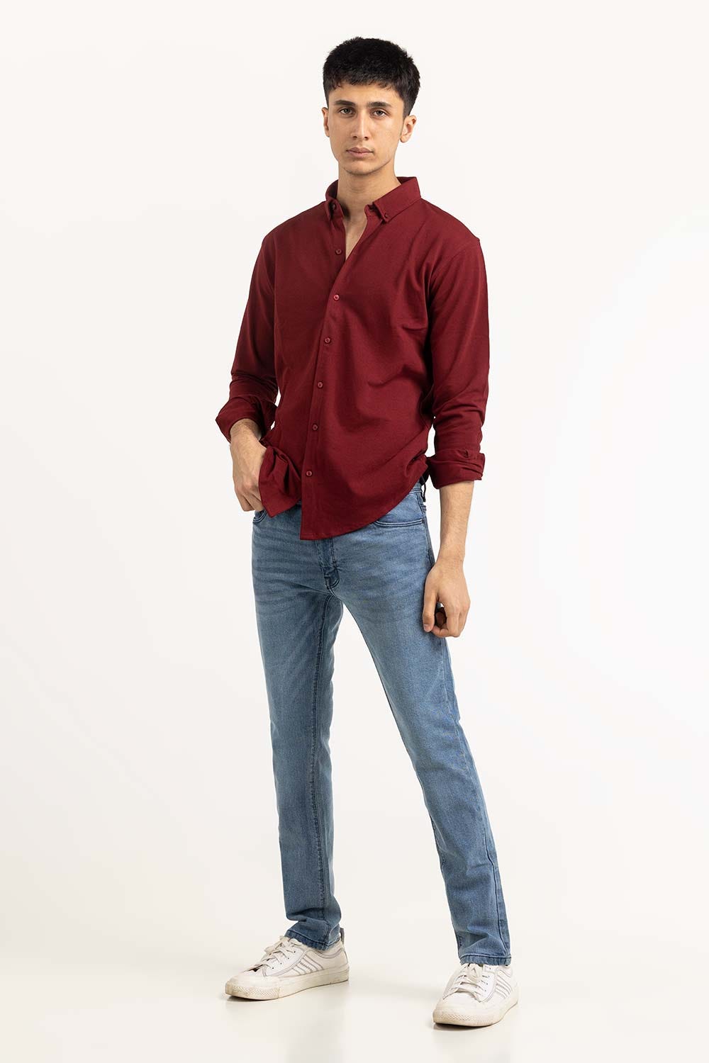Maroon Basic Shirt KS-HSPK23-040