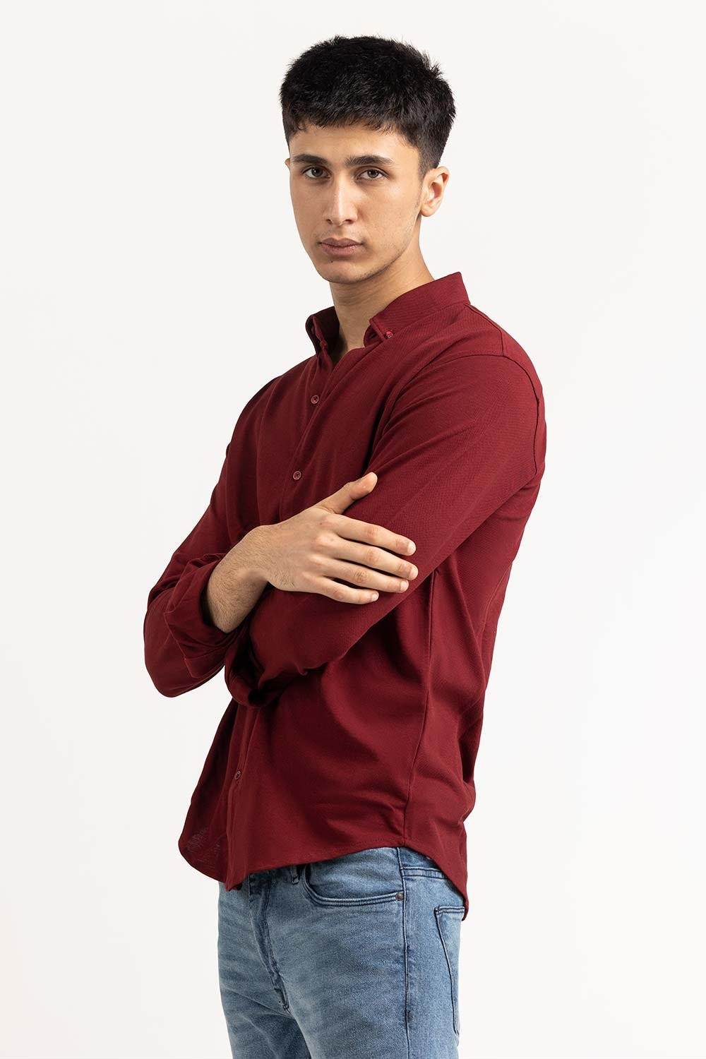 Maroon Basic Shirt KS-HSPK23-040
