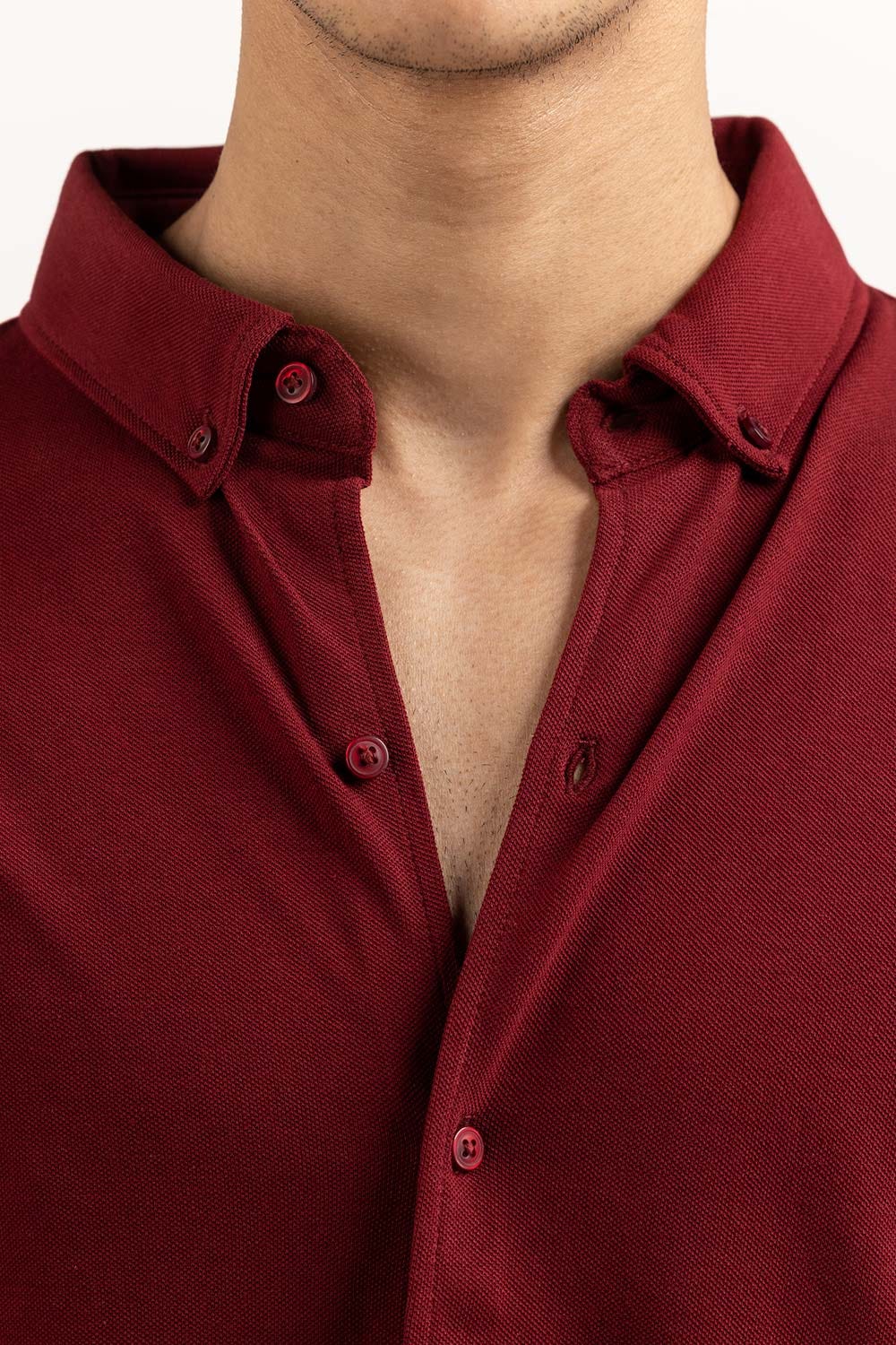 Maroon Basic Shirt KS-HSPK23-040