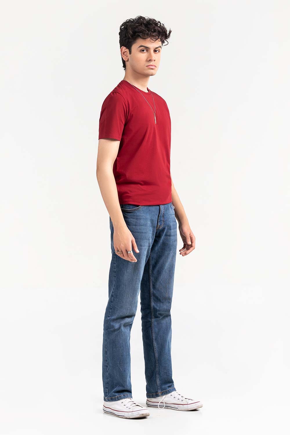 Maroon Basic Signature T-Shirt JCN-SIG-D044