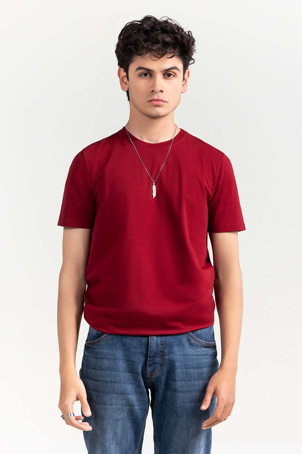 Maroon Basic Signature T-Shirt JCN-SIG-D044