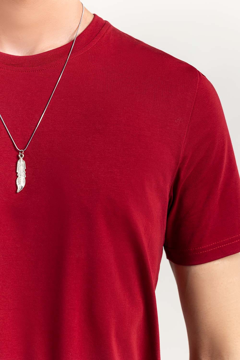 Maroon Basic Signature T-Shirt JCN-SIG-D044