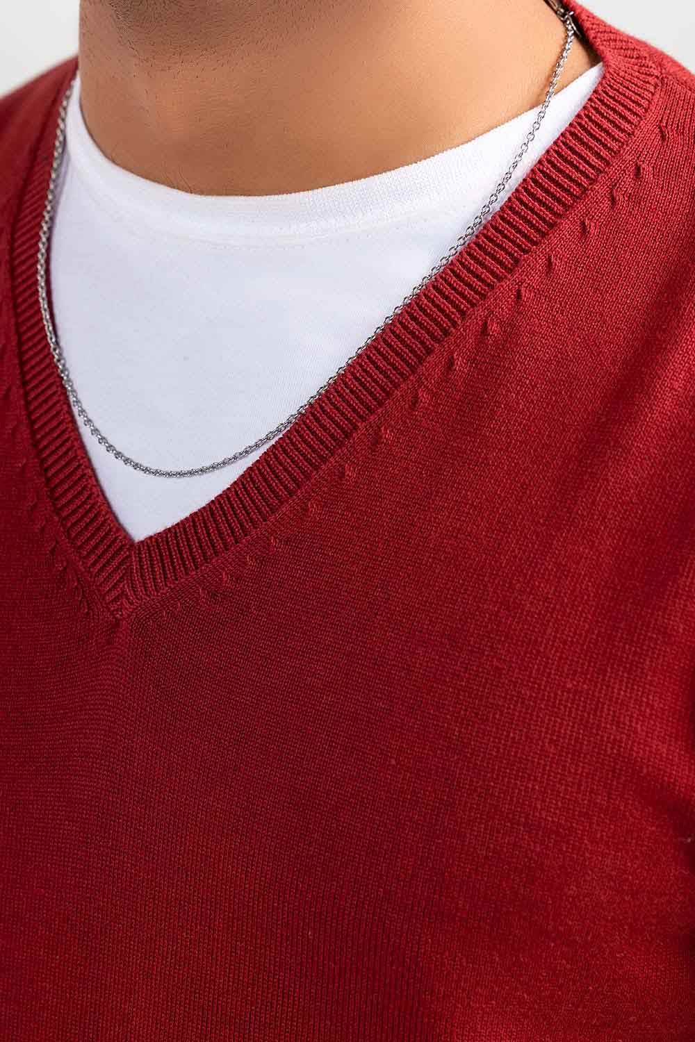 Maroon Basic Sweater FS-SWT-D36-04