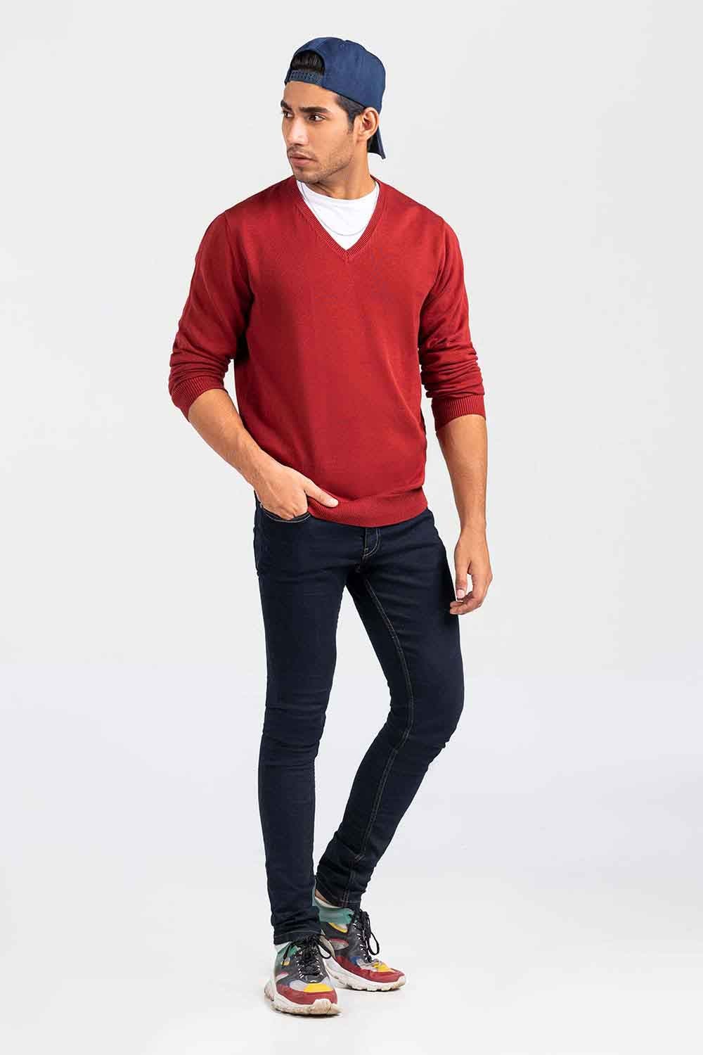 Maroon Basic Sweater FS-SWT-D36-04