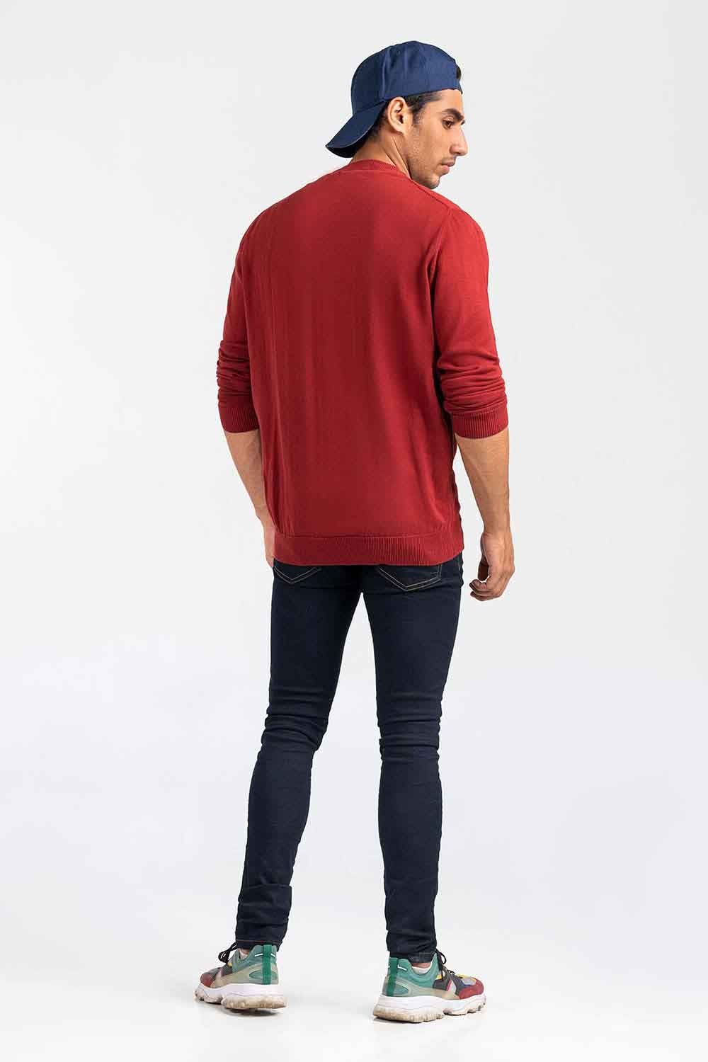 Maroon Basic Sweater FS-SWT-D36-04