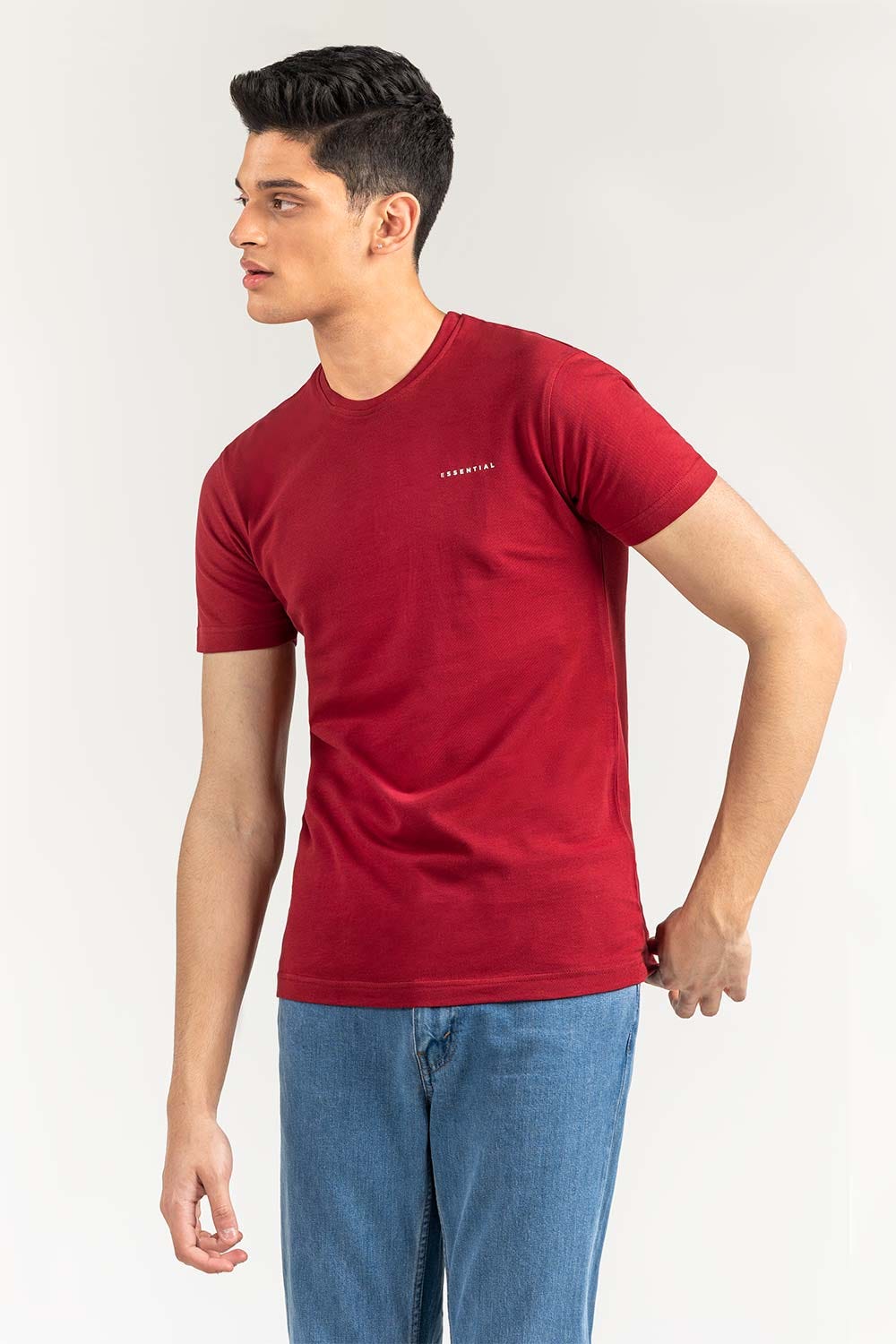 Maroon Basic T-Shirt PK-CN-SIG-D18