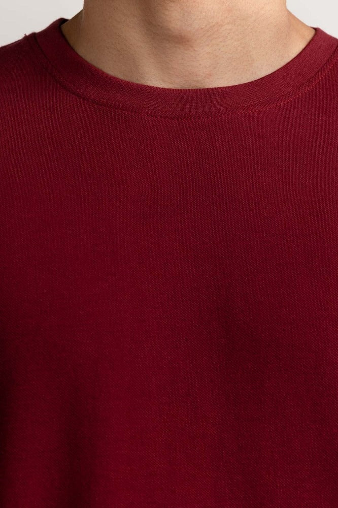 Maroon Basic Tee TS-CNPK24-068