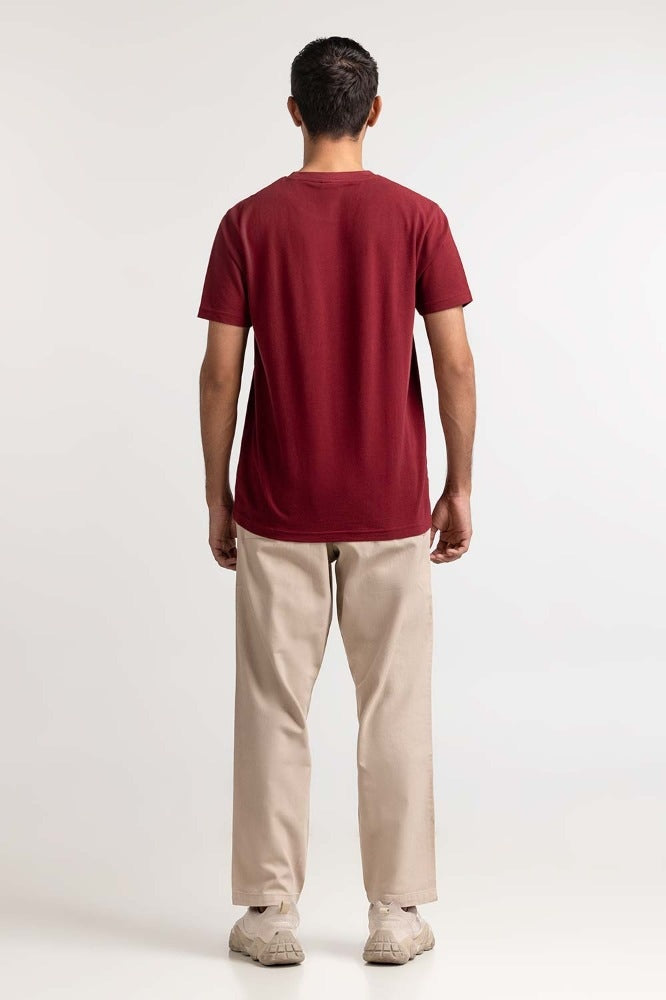Maroon Basic Tee TS-CNPK24-068