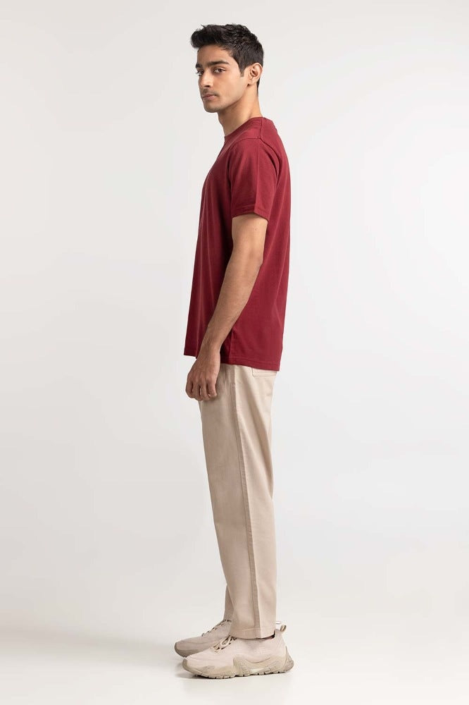 Maroon Basic Tee TS-CNPK24-068