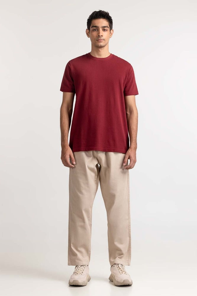 Maroon Basic Tee TS-CNPK24-068