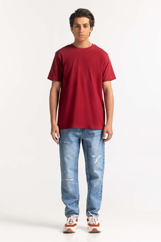 Maroon Basic Tee TS-CNSJ24-080