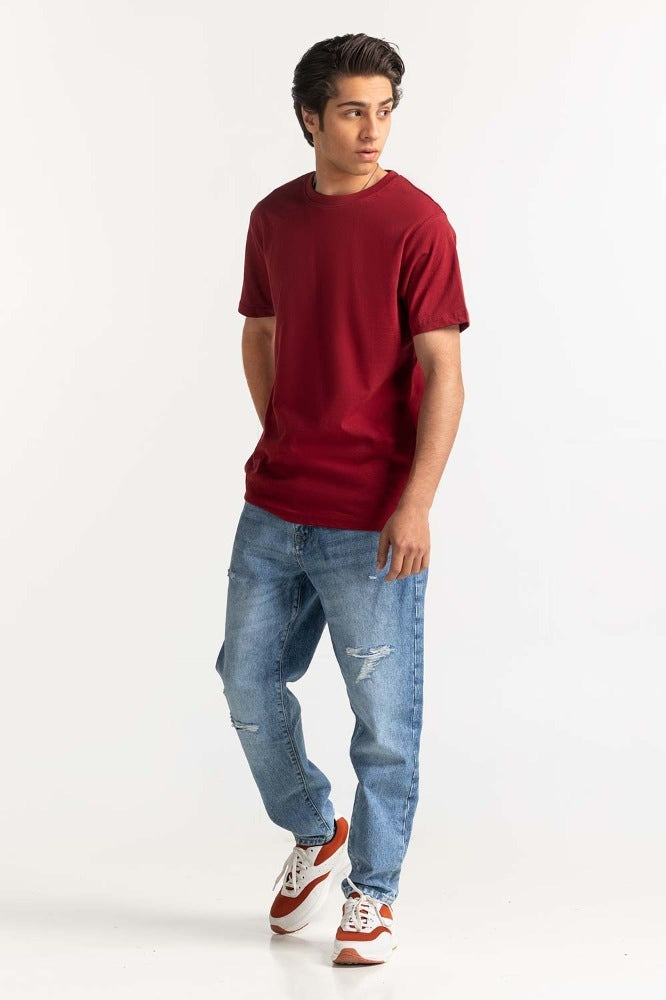 Maroon Basic Tee TS-CNSJ24-080