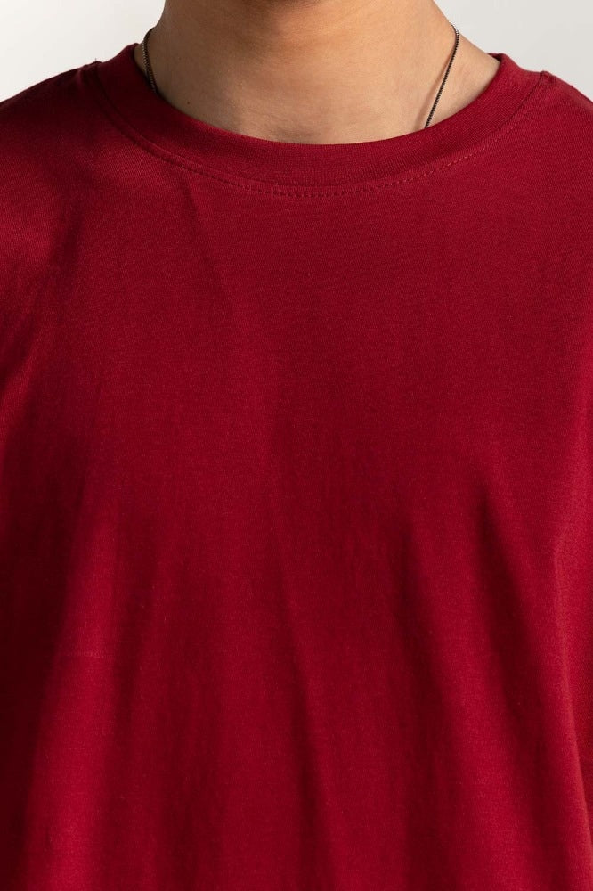 Maroon Basic Tee TS-CNSJ24-080