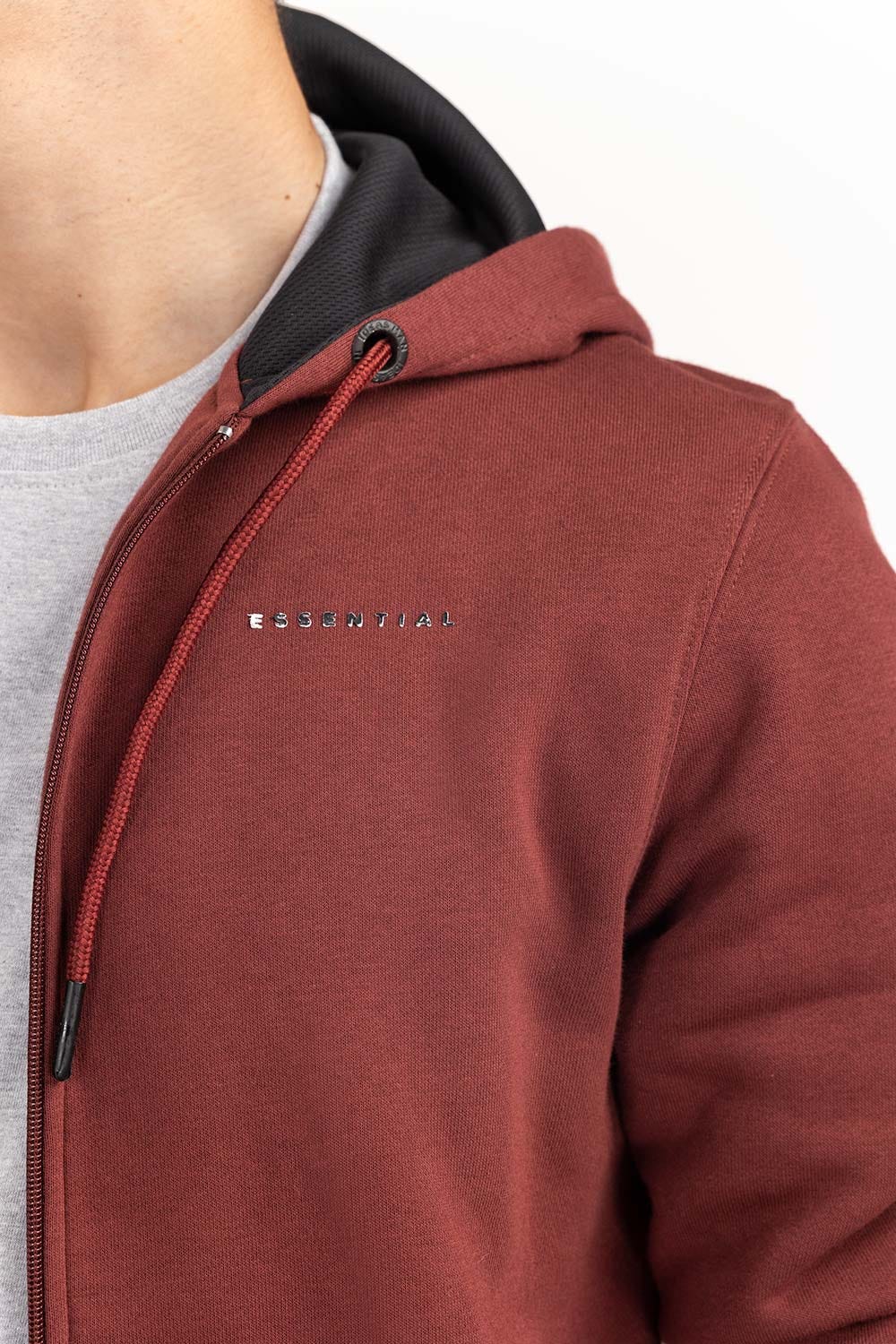 Maroon Basic  Zipup Hoodie JKT-KNTHZ22-007