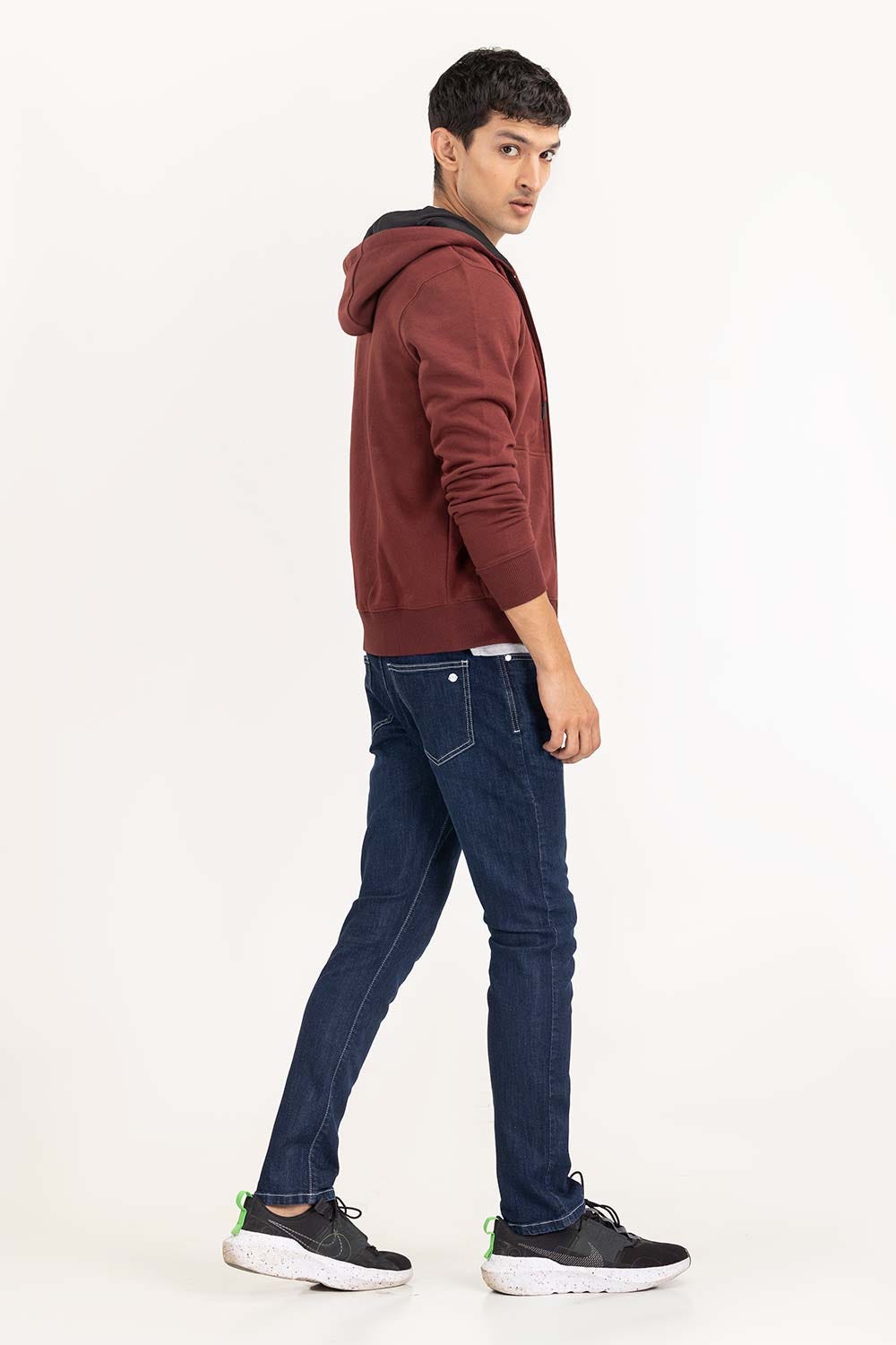 Maroon Basic  Zipup Hoodie JKT-KNTHZ22-007