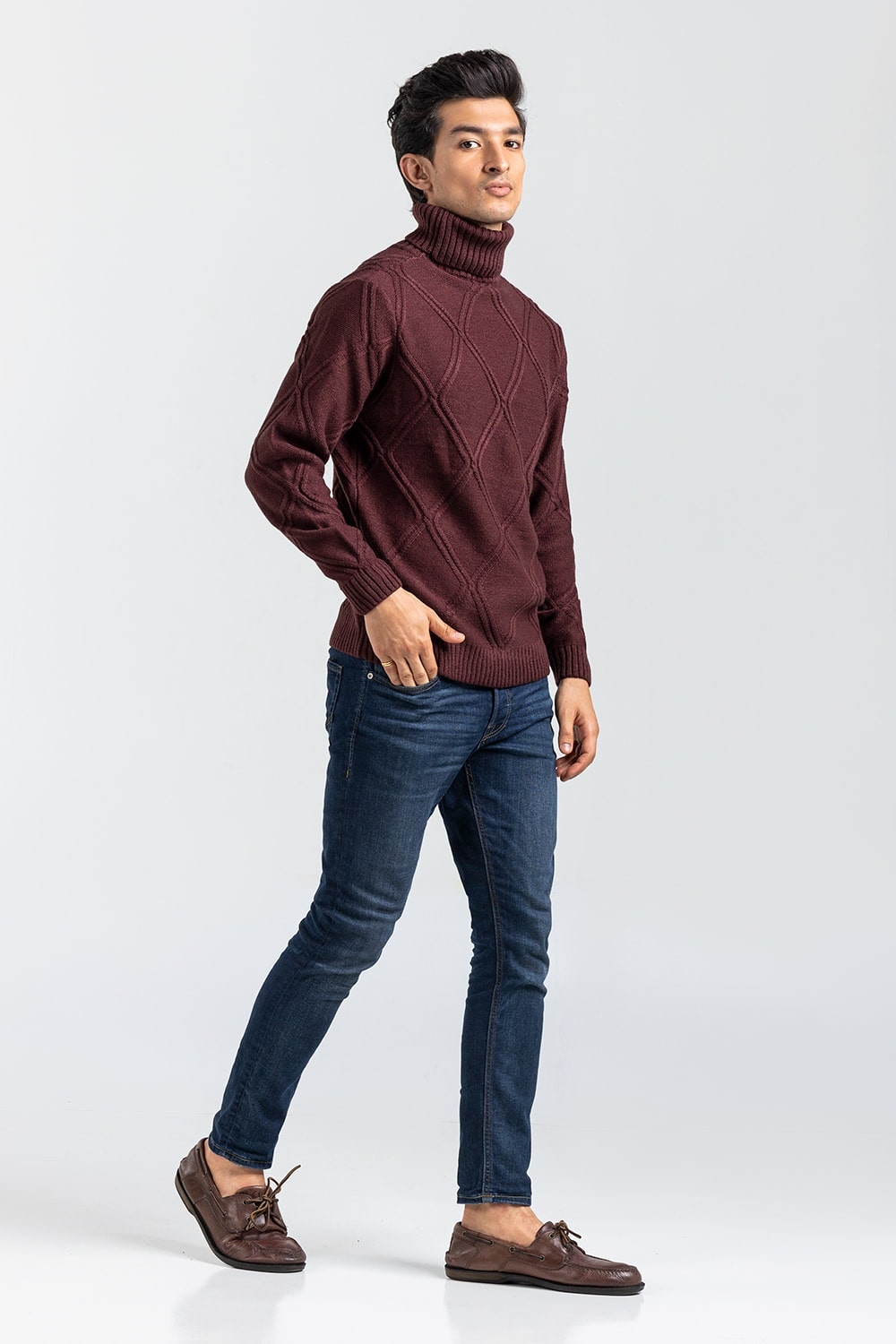 Maroon Fashion Sweater FS-SWT-ACR-FD-430-01