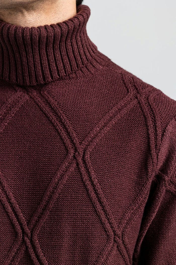 Maroon Fashion Sweater FS-SWT-ACR-FD-430-01