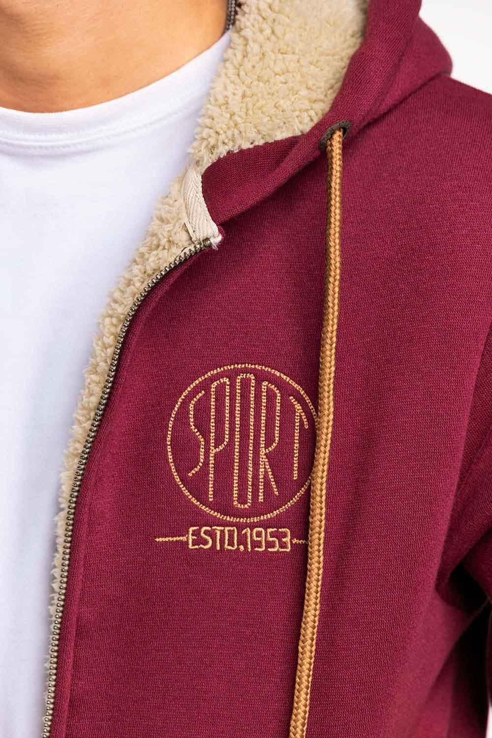 Maroon Fashion Zipper Hoodie JKT-HZJ-D44-01