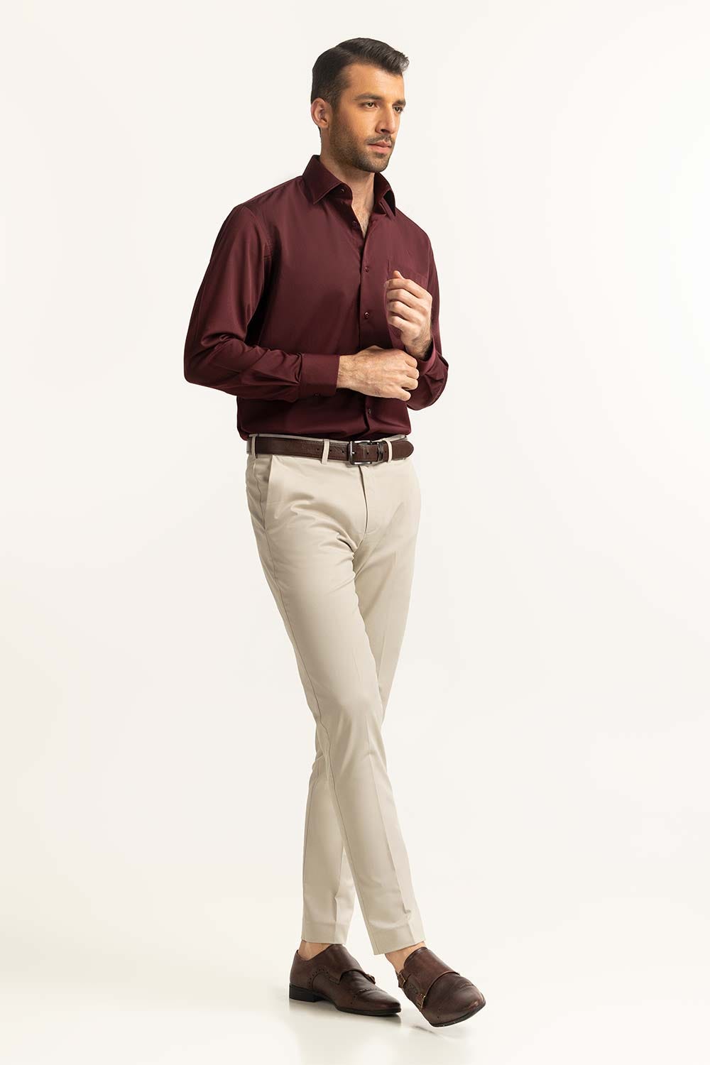 Maroon Formal Shirt MN-FS-PD24-064