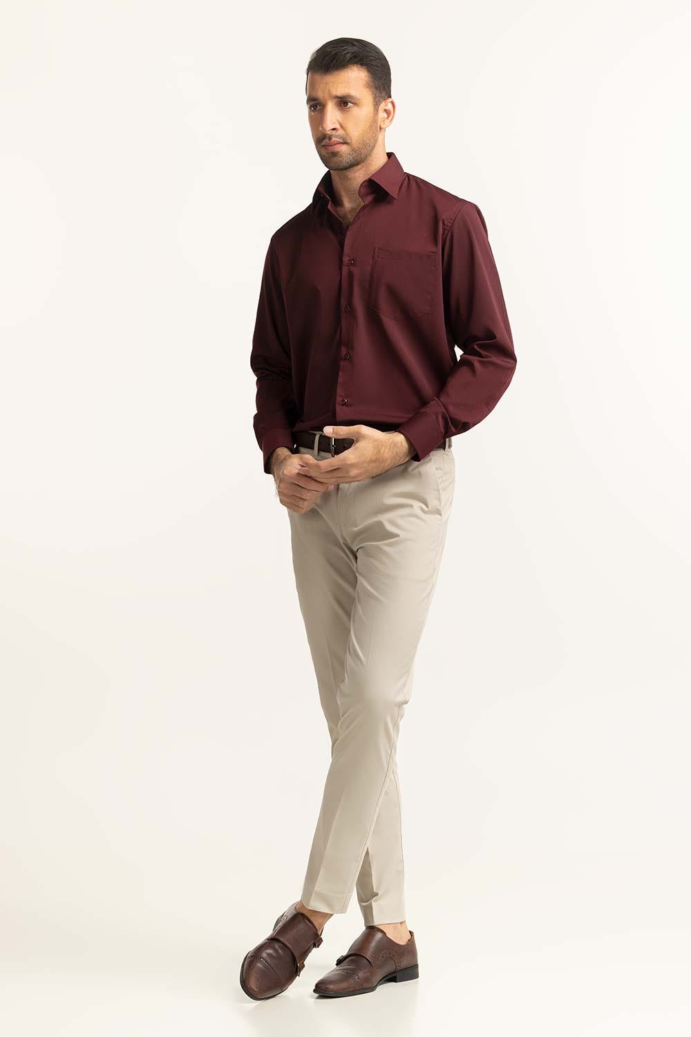 Maroon Formal Shirt MN-FS-PD24-064