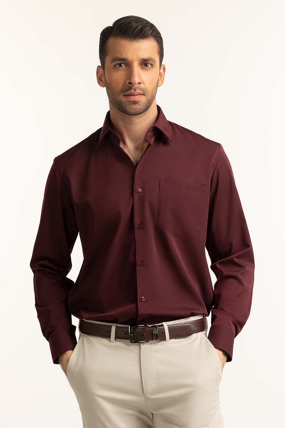 Maroon Formal Shirt MN-FS-PD24-064