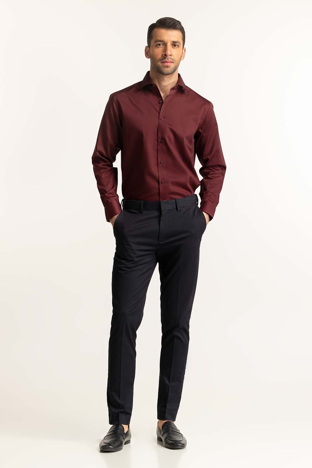 Maroon Formal Shirt MN-FS-PD24-124