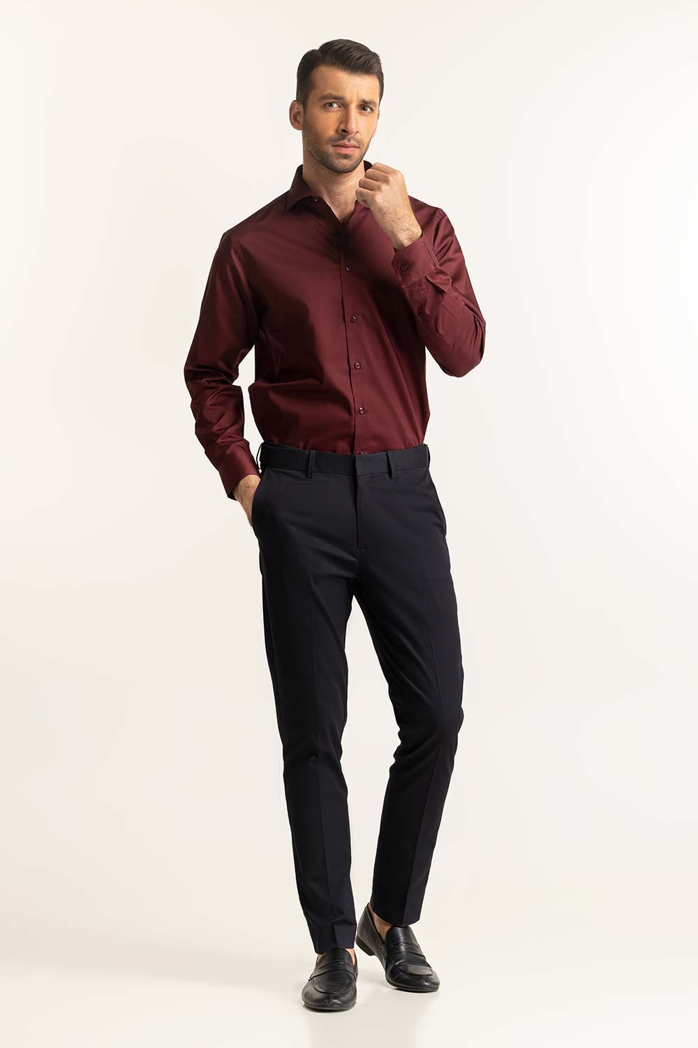 Maroon Formal Shirt MN-FS-PD24-124