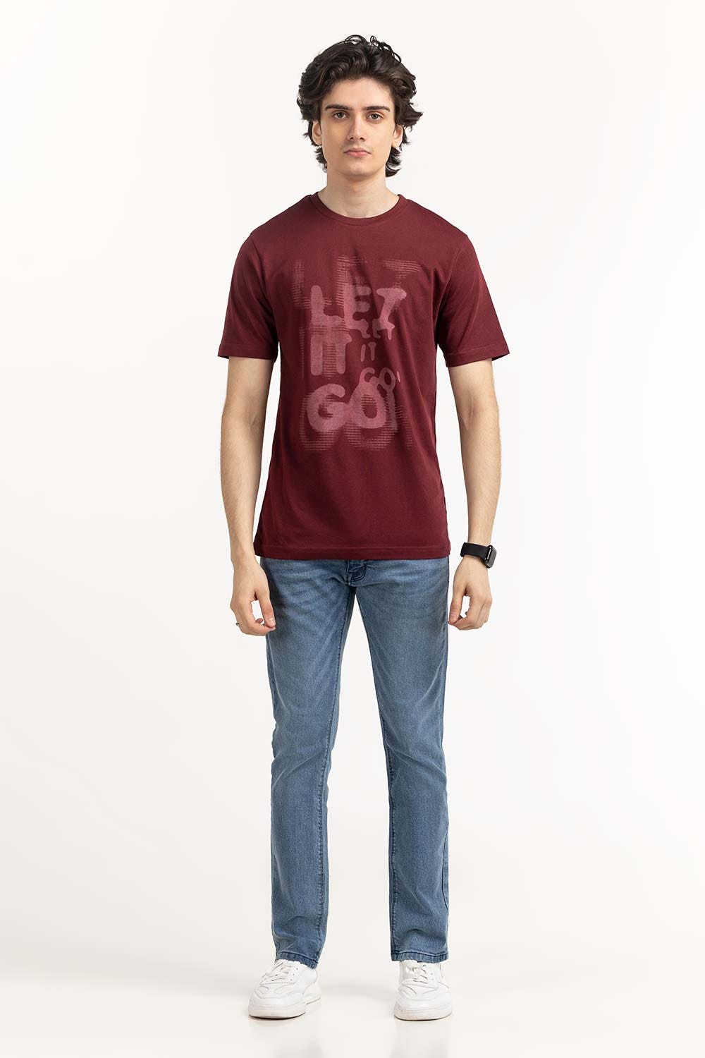 Maroon Graphic Tee TS-CNSJ23-114