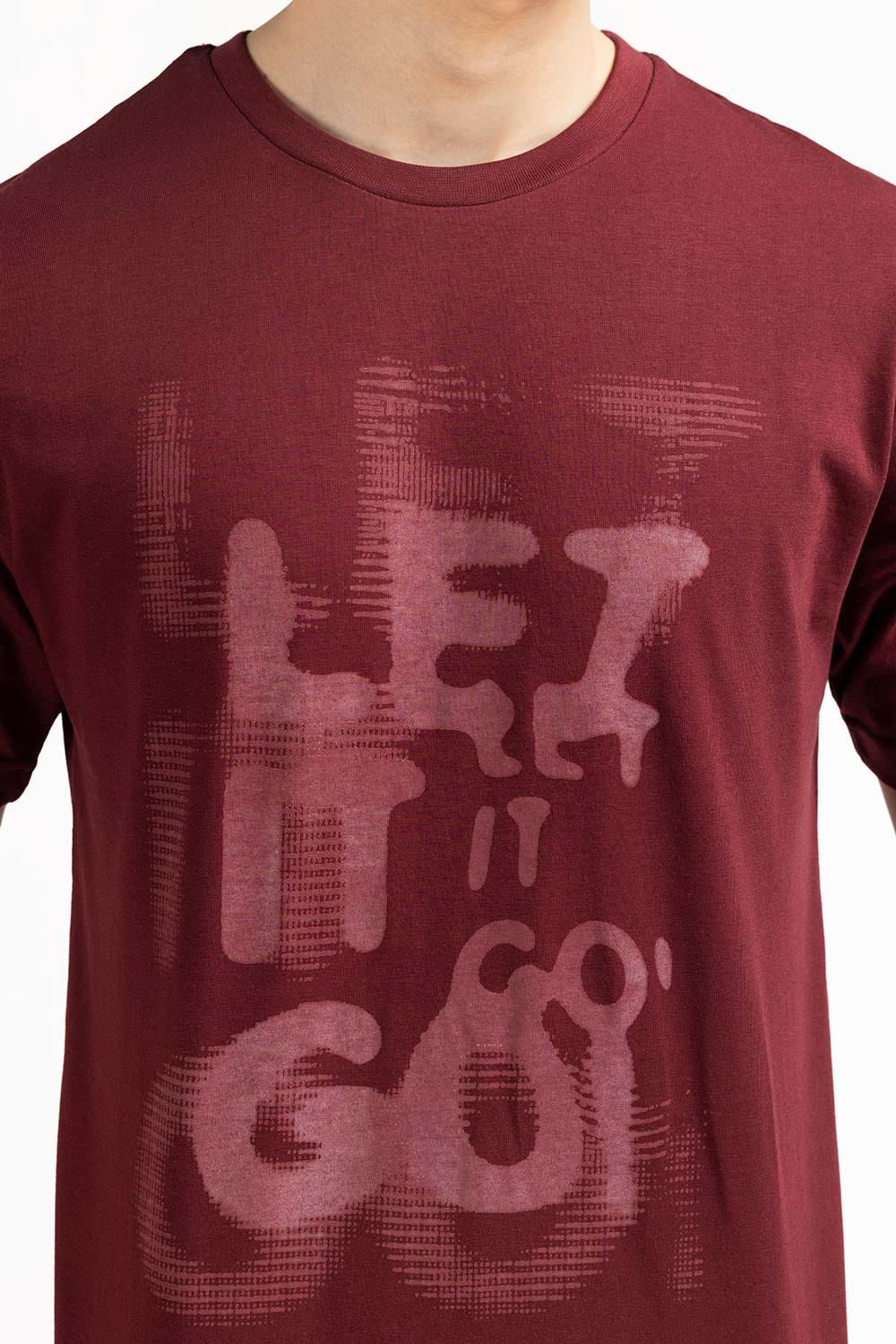 Maroon Graphic Tee TS-CNSJ23-114
