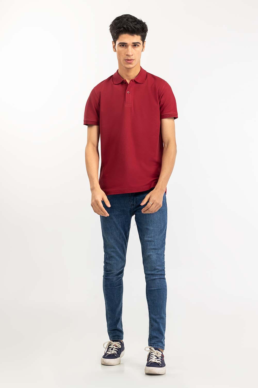 Maroon Signature  Polo PKP-SB-148