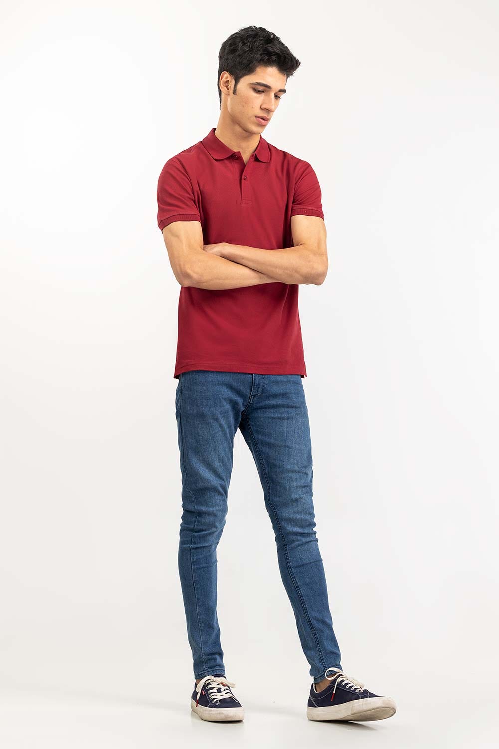 Maroon Signature  Polo PKP-SB-148