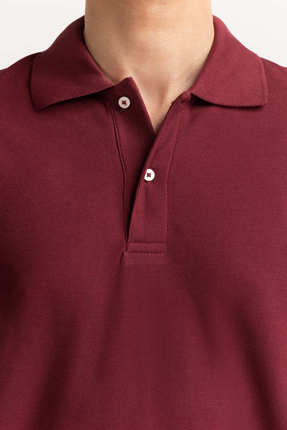 Maroon Signature Polo PS-SIGPK24-017