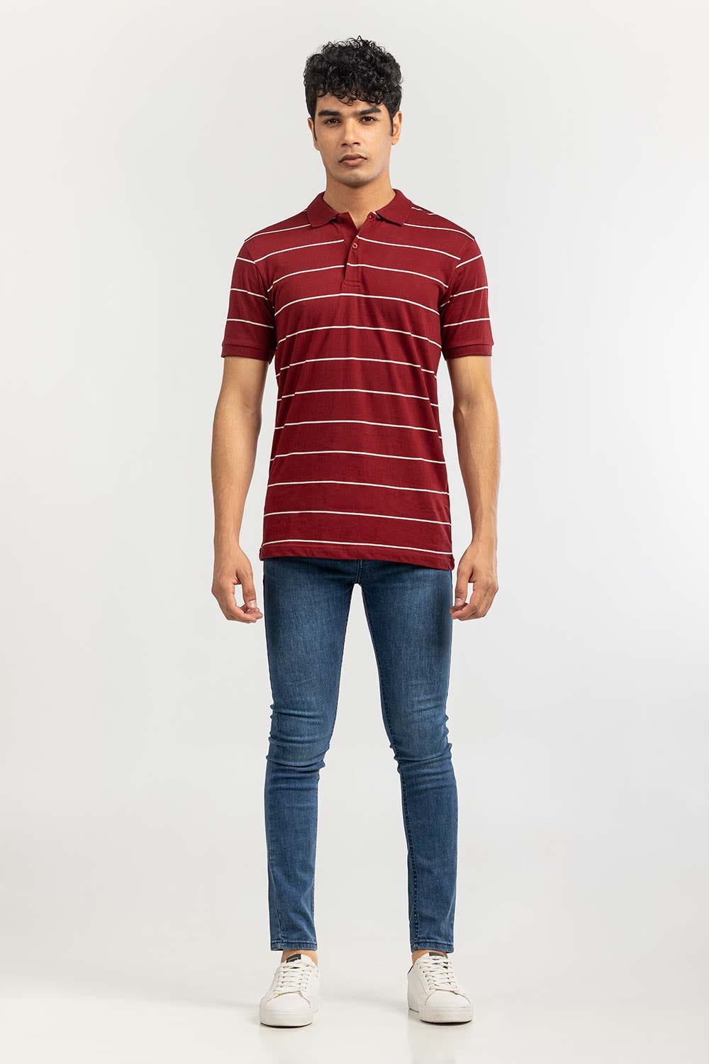 Maroon Yarn Dyed  Polo SJP-YD-D088