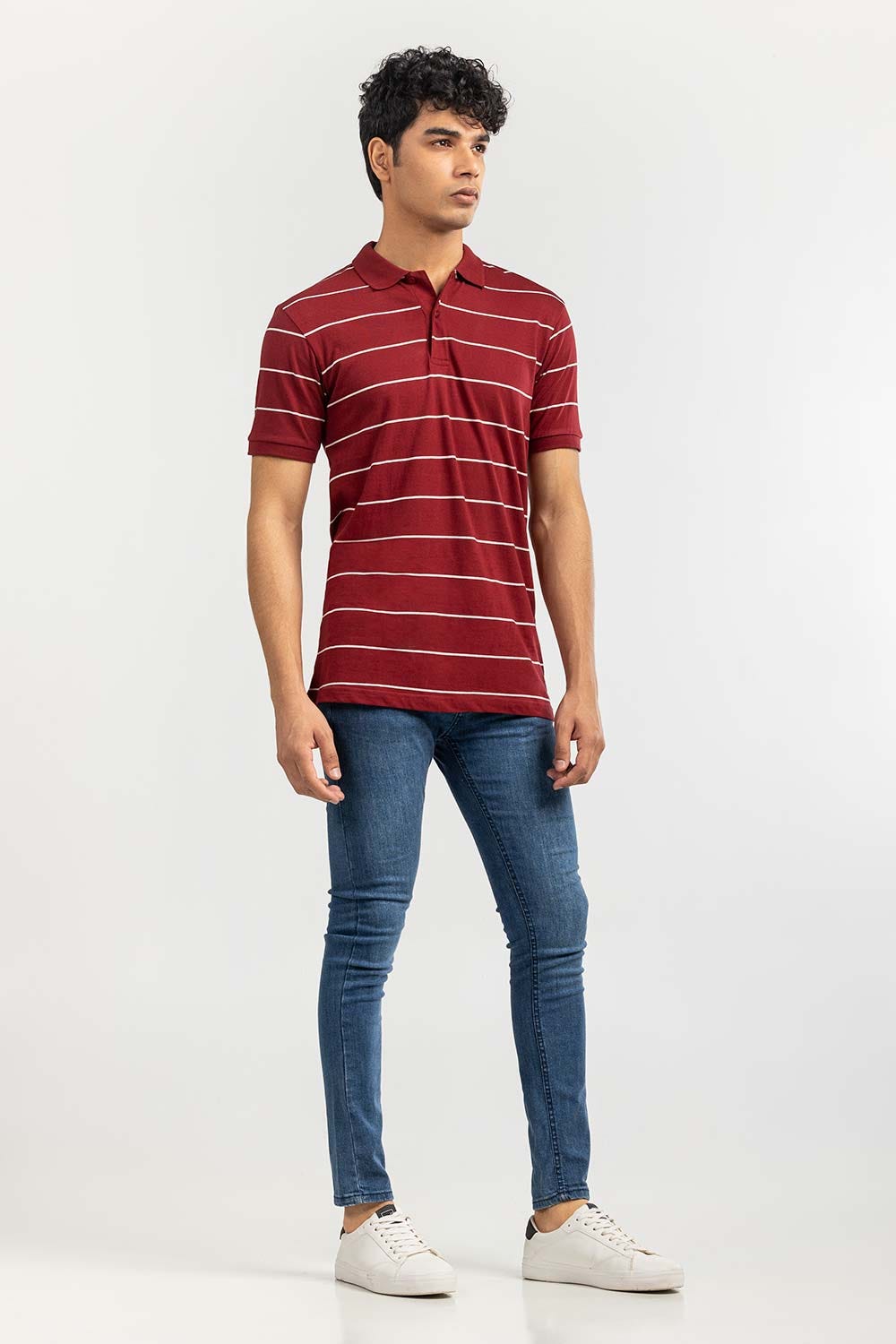 Maroon Yarn Dyed  Polo SJP-YD-D088