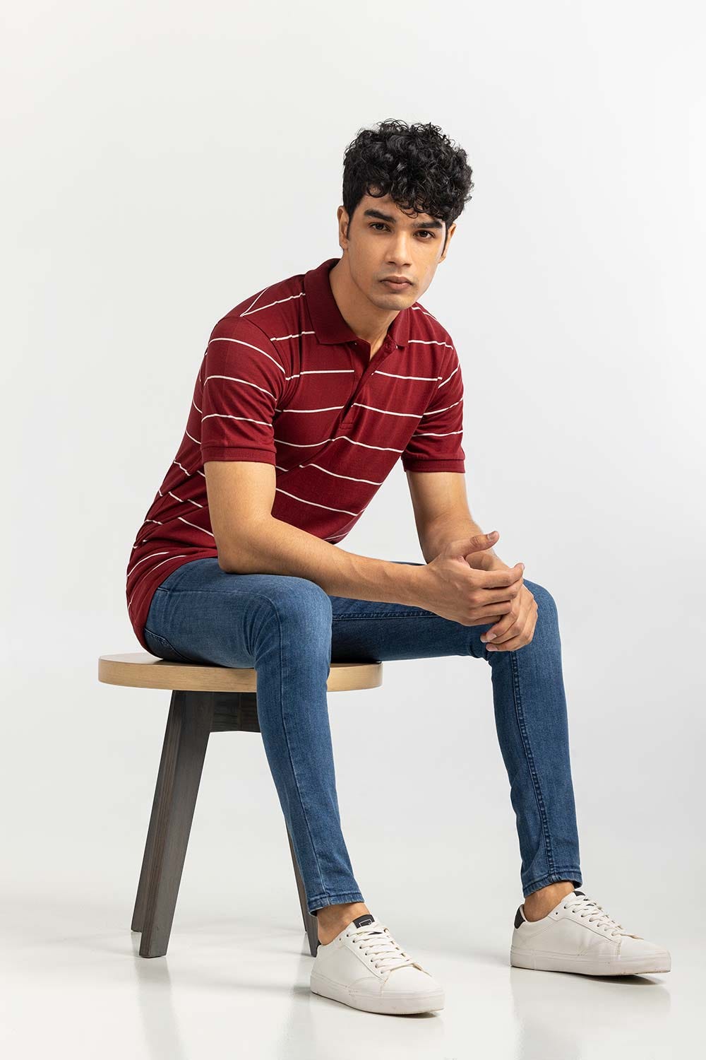 Maroon Yarn Dyed  Polo SJP-YD-D088