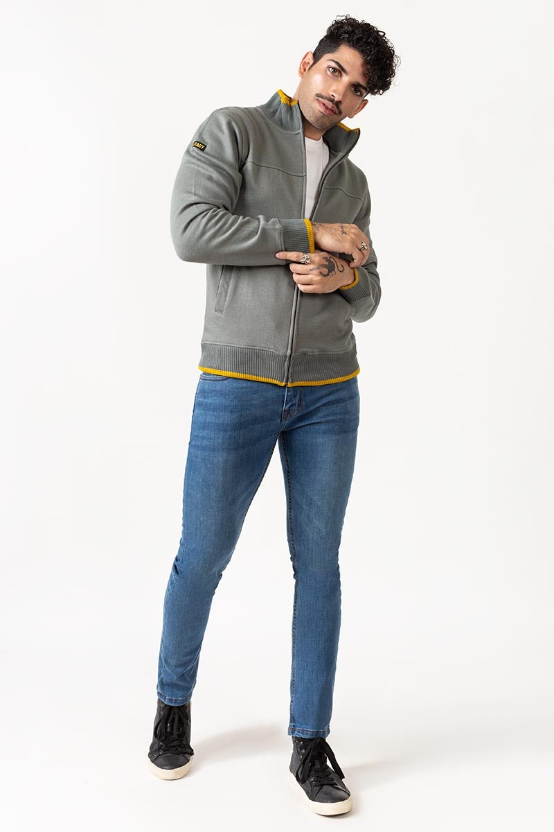 Military-Grey Zipper Jacket - JKT-MNZ-67-01