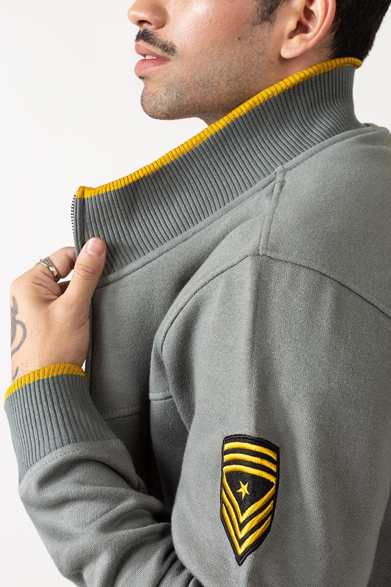 Military-Grey Zipper Jacket - JKT-MNZ-67-01