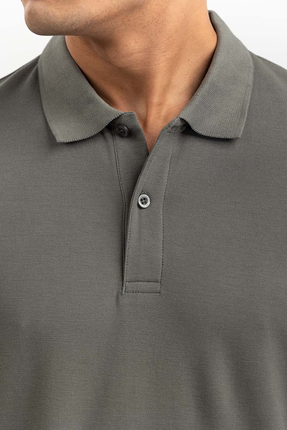 Military Grey Signature Polo PKP-SB-147