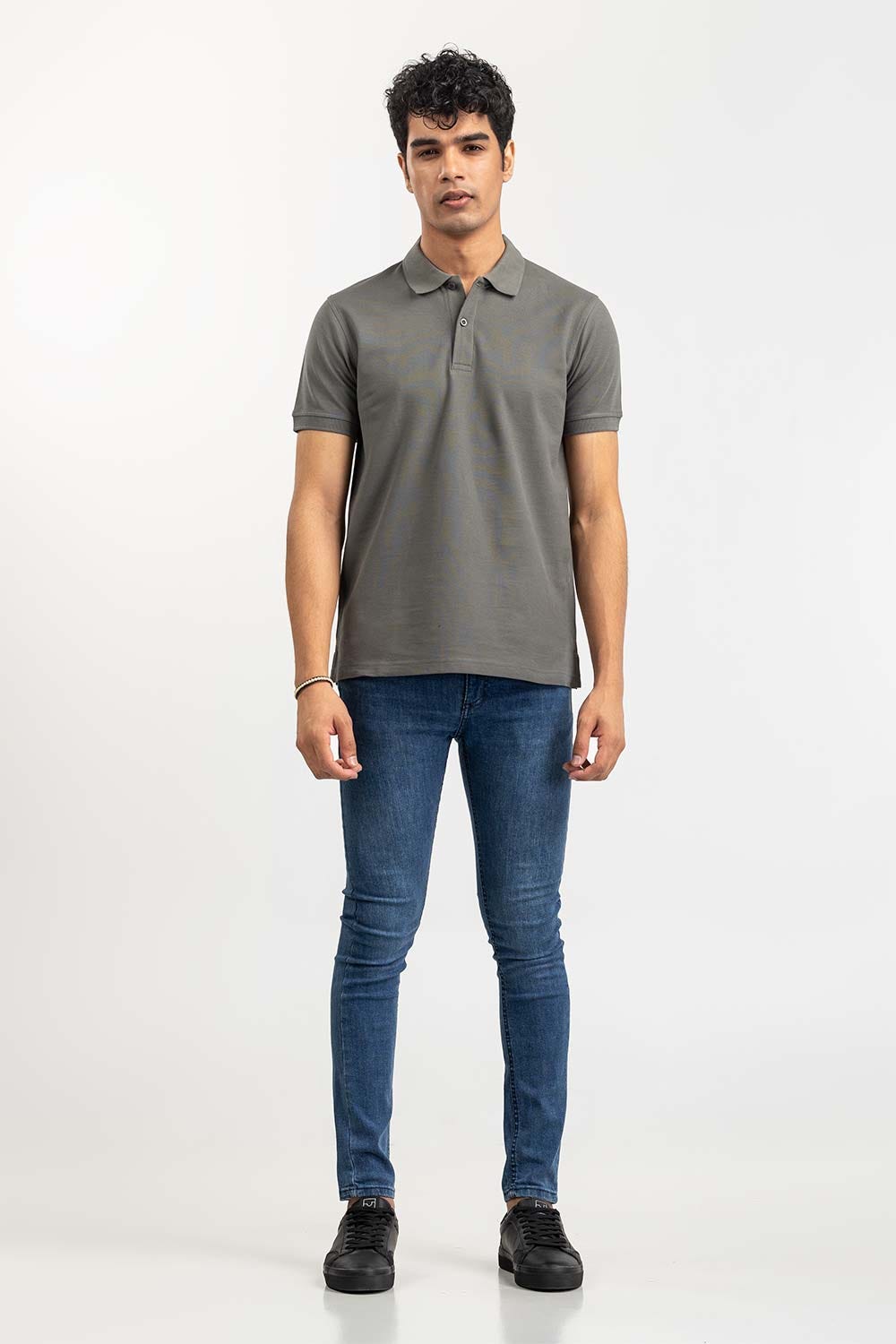 Military Grey Signature Polo PKP-SB-147