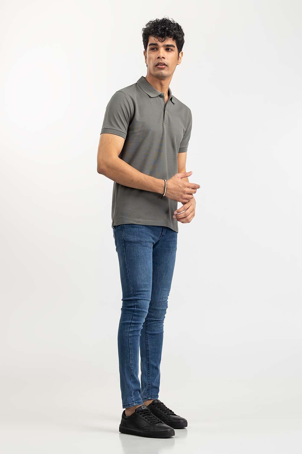 Military Grey Signature Polo PKP-SB-147