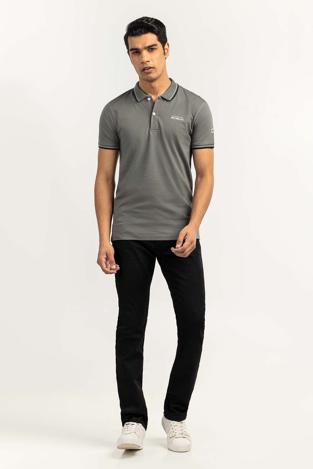 Military Grey Sports Polo SJP-SP-15