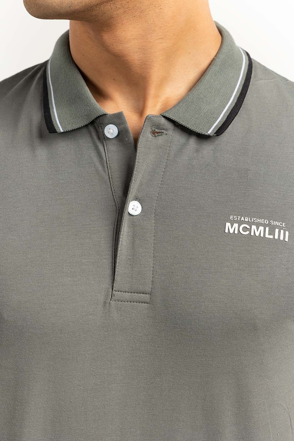 Military Grey Sports Polo SJP-SP-15