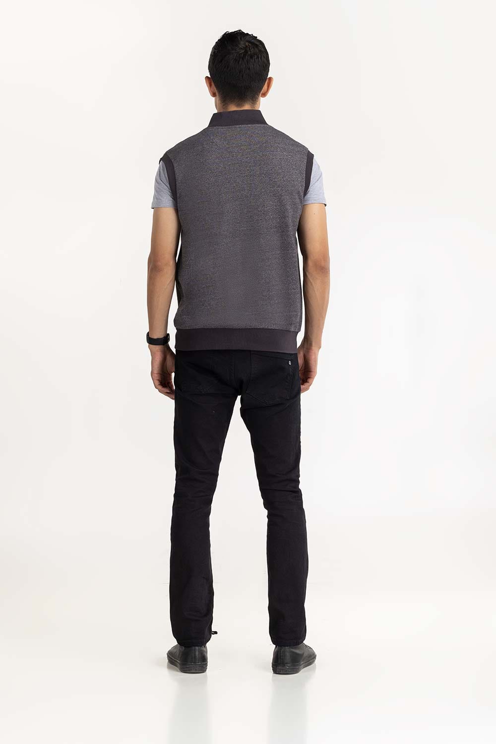 Mink Fashion Knitted Mock Neck Zipper Jacket JKT-KNTVST22-066