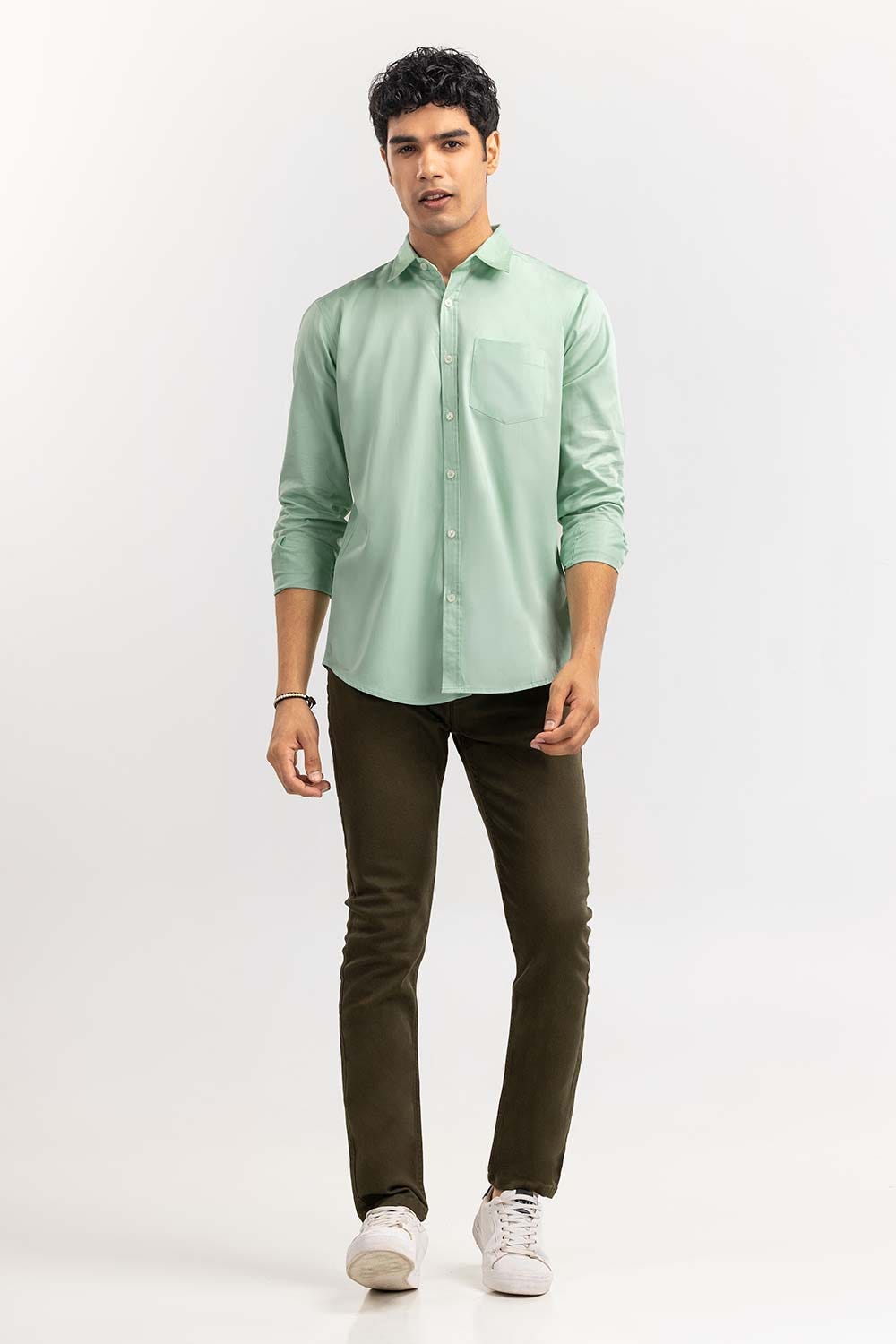 Mint Solid Casual Shirt CS-PD22-007