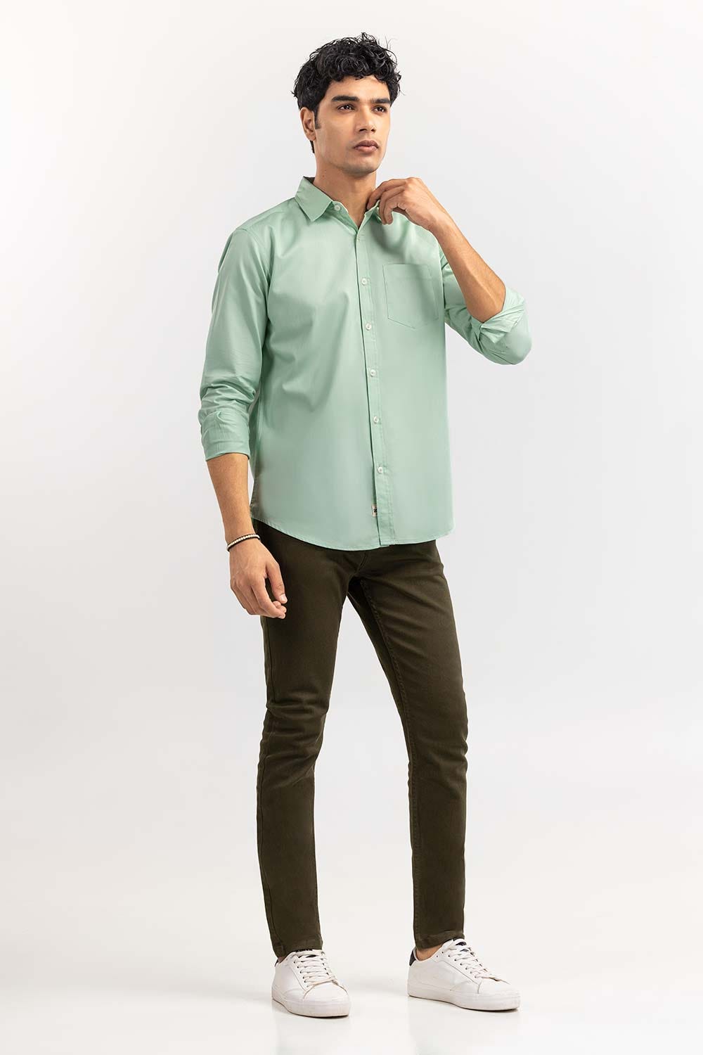Mint Solid Casual Shirt CS-PD22-007