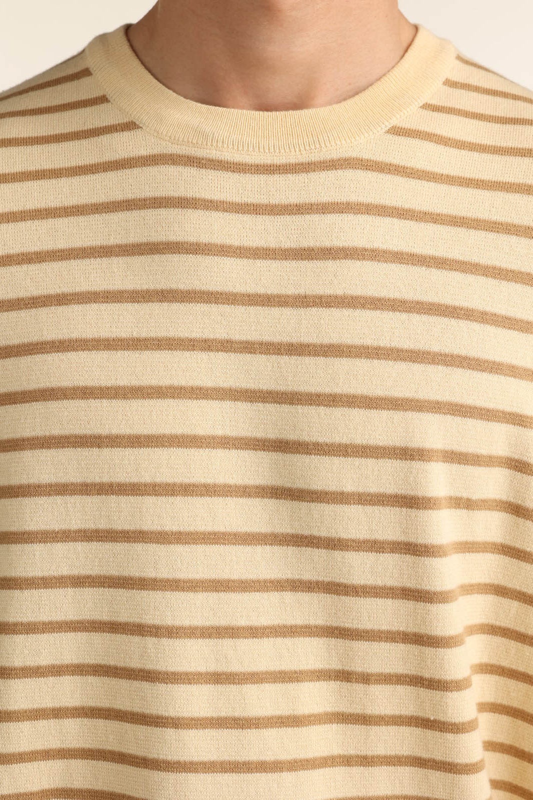 Sweater Knit Stripes T-Shirt MN-TS-SS25-200