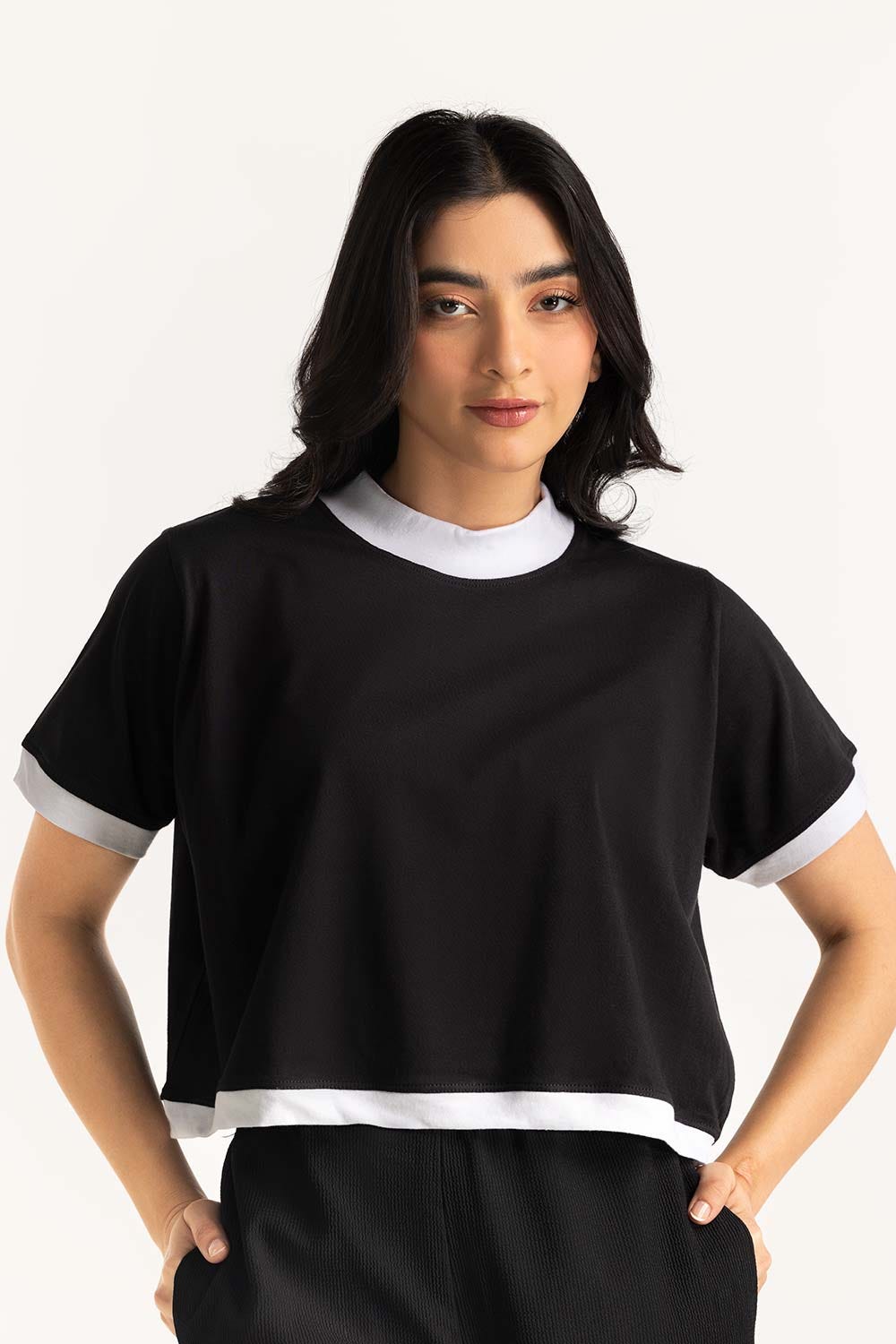 Mock Neck Crop Top WM-KTP-WS24-006