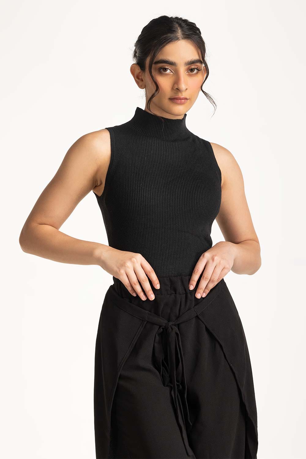 Mock neck Rib Tanktop WM-SWT-TP-WS24-001