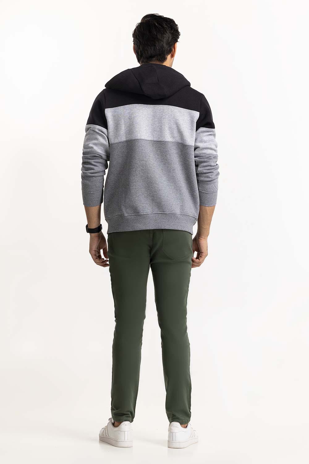 Monochrome Color Block ZipUp Hoodie JKT-KNTHZ22-044